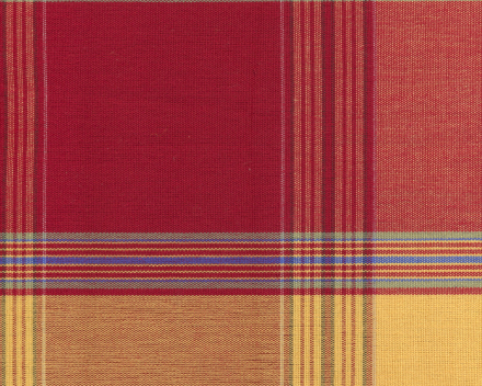 detail windscherm rood geruit